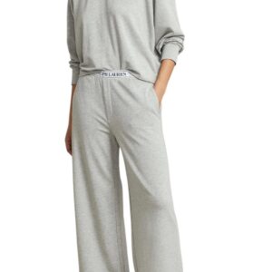 Sweatshirt & Wide Leg Set - Heather Grey