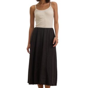 Rachelle Linen Skirt - Black